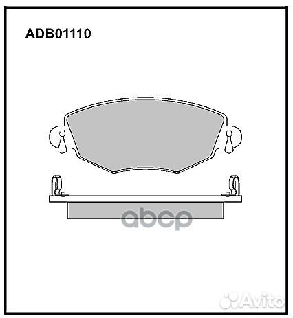 Колодки тормозные дисковые перед ADB01110 A