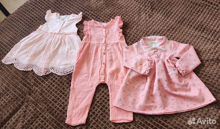 Летняя одежда для девочки 92 платья и комбинезон