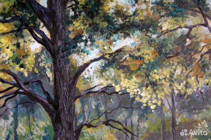 Картина маслом Летний пейзаж Дорога к детству