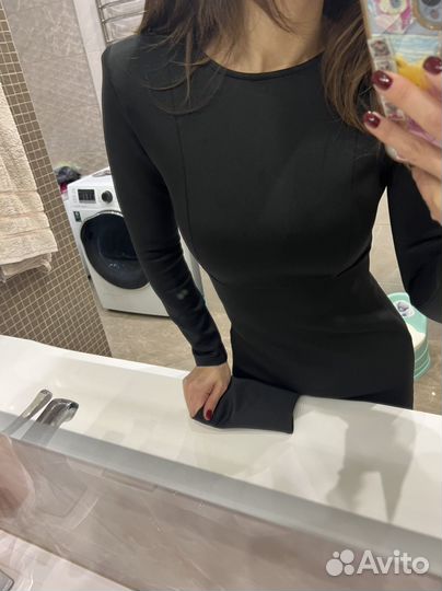 Платье миди с поясом