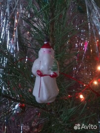 Редкая стекляная ёлочная игрушка СССР