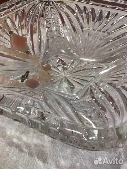 Хрустальное блюдо салатник или конфетница