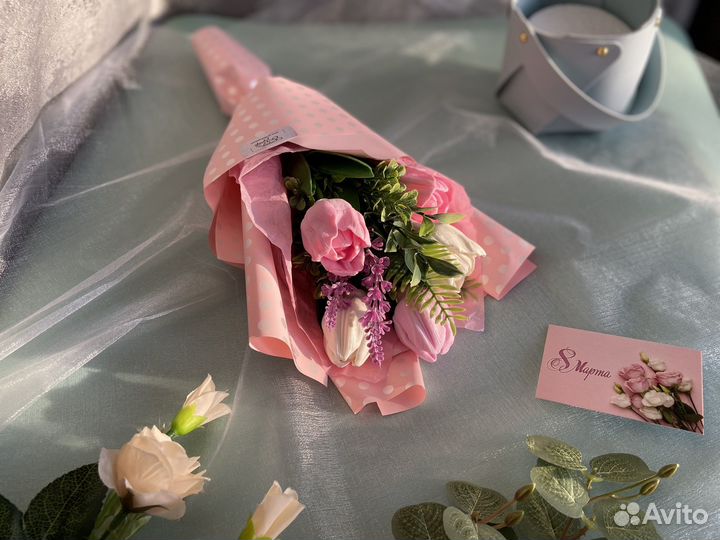 Мини букет из мыла