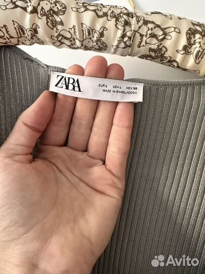 Платье макси лапша трикотаж Zara L