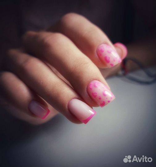 Маникюр наращивание ногтей