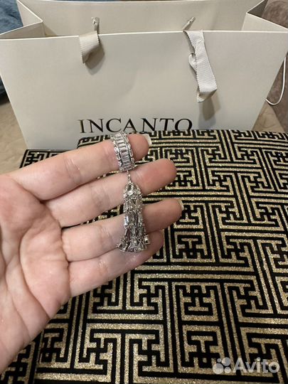 Кольцо с подвеской