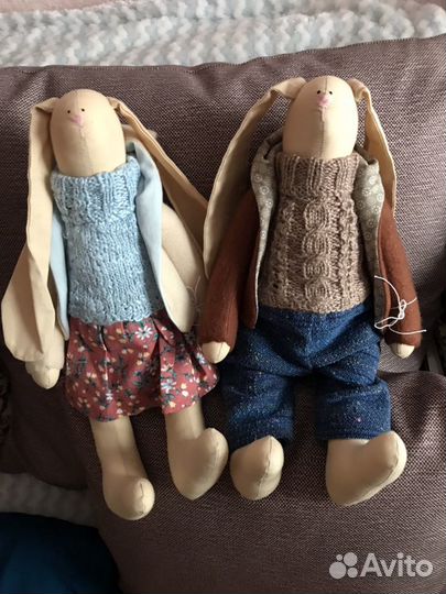 Игрушки заяц ручная работа