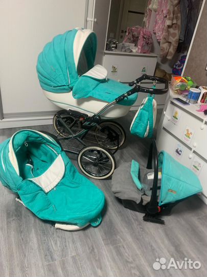 Коляска adamex 3 в 1 бу