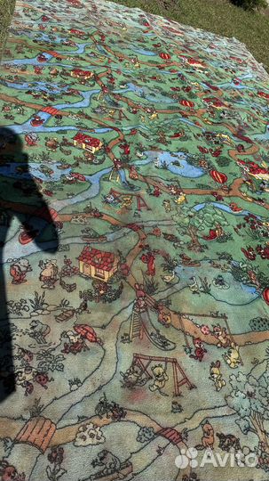 Ковер детский с дорогами и животными