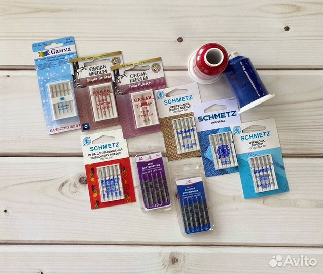 Иглы для швейных машин organ, schmetz, gamma, арти