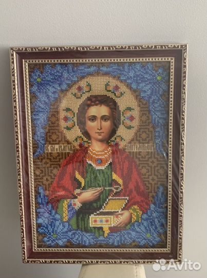 Вышивка бисер. Икона Саятого мученика Пантелеймона