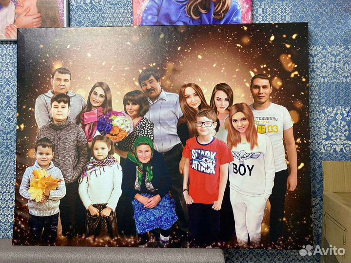 Портреты по фотографии на холсте