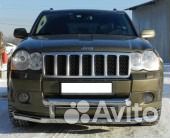 Защита переднего бампера пол. нерж. Джип Чероки 07