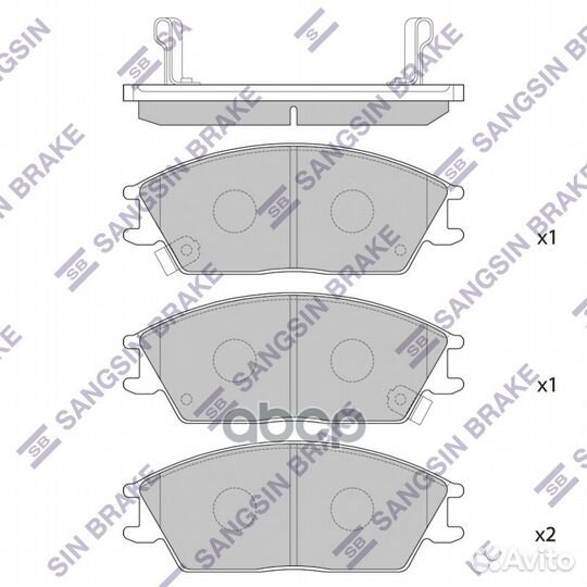 Колодки тормозные дисковые SP1047 Sangsin brake