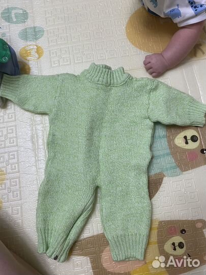 Теплый детский комбинезон 50-56
