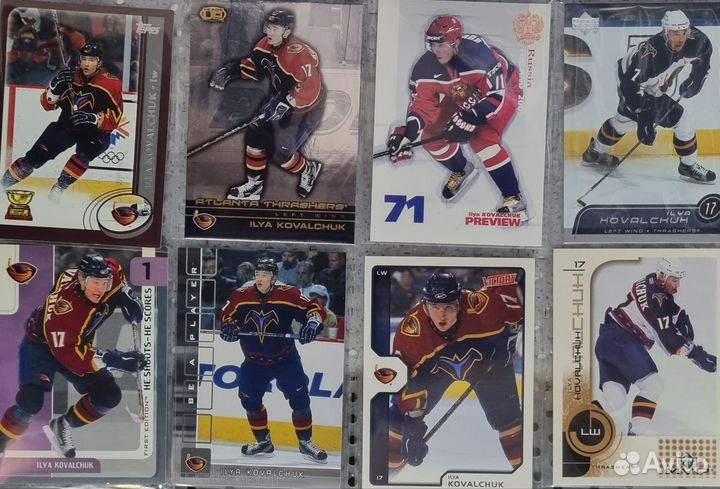 Хоккей.Илья Ковальчук карточки нхл