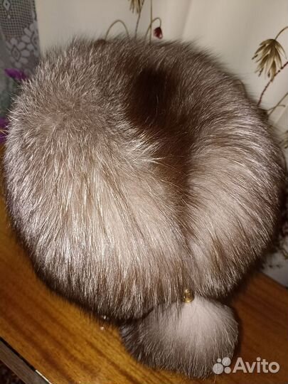 Берет женский чернобурка