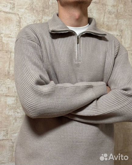 Мужской джемпер полузамок олд мани