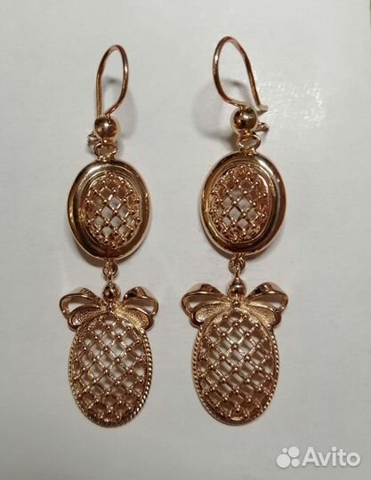 Серьги золото