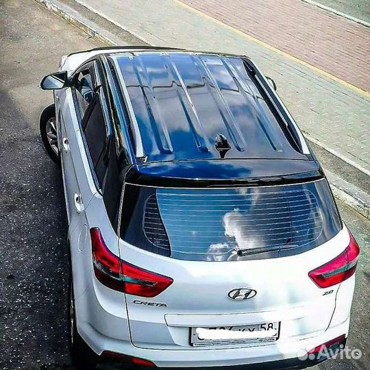 Оклейка крыши автомобиля. Чёрный глянец