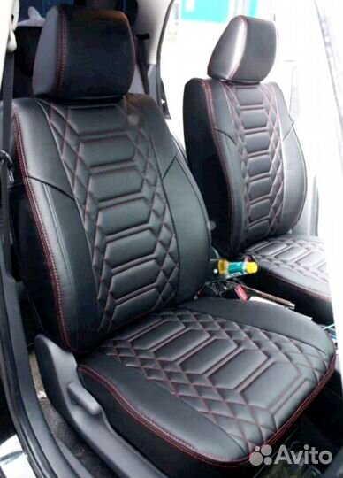 Авточехлы из экокожи Хендай Элантра 7 2020г