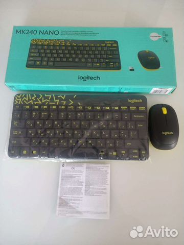 Беспроводная клавиатура и мышь logitech mk240 nano