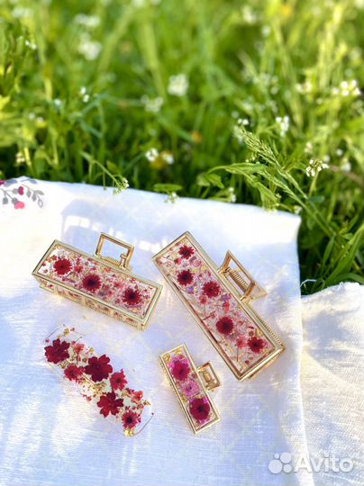 Заколки крабики для волос ручной работы