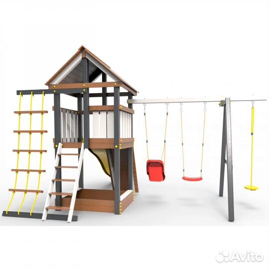 Детская площадка из дерева для дом Пикник 