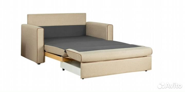 Диван выкатной Найс бежевый / коричневый