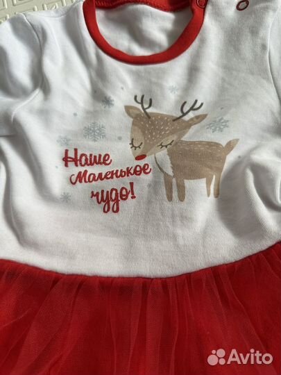 Новогодний боди 74 80