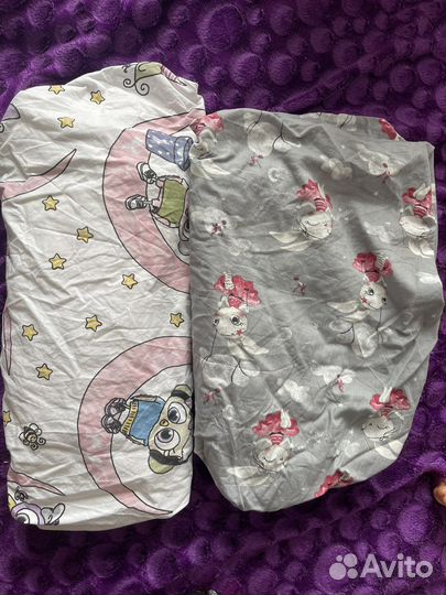Наматрасник и простыня для детский 60 на 120