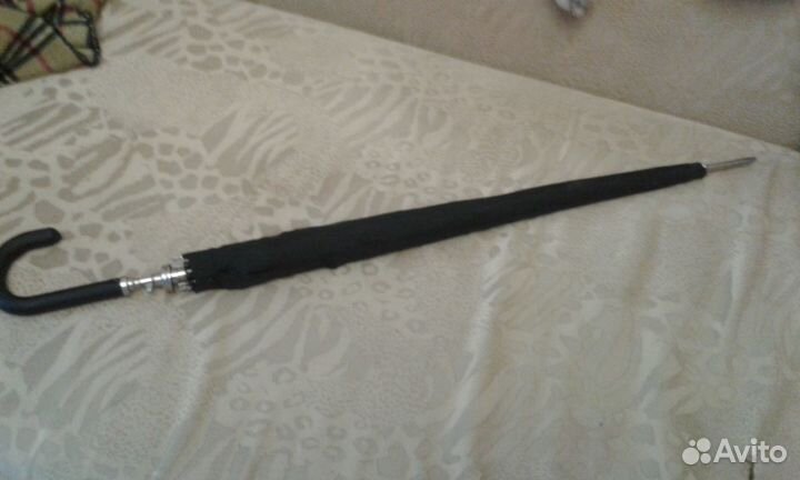 Зонт трость мужской черный