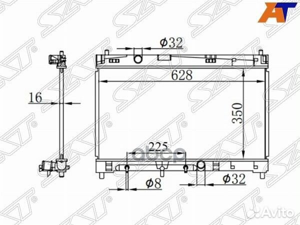 Радиатор Toyota Vitz 05-10 / Yaris 05-13 TY000W
