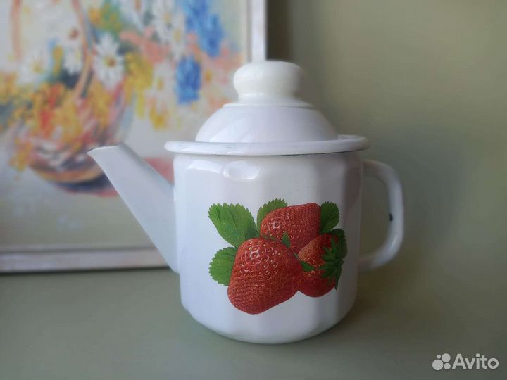 Чайник заварочный эмалированный 0.7л