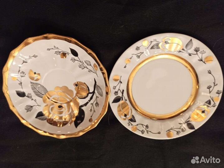 Чайный сервиз вербилки Золотая роза