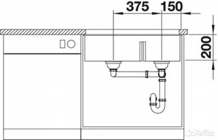 Кухонная мойка Blanco 523155 subline 430/270-U Sil