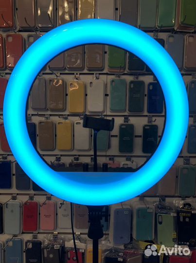 Кольцевая лампа 45 см цветная