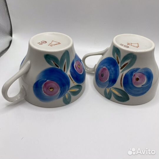 Чашка Голубые цветы Барановка - 2 шт