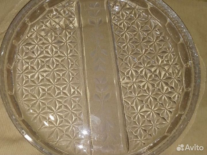 Поднос хрусталь СССР