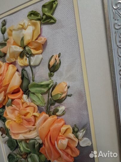 Картины- вышивка лентами (ручная работа)