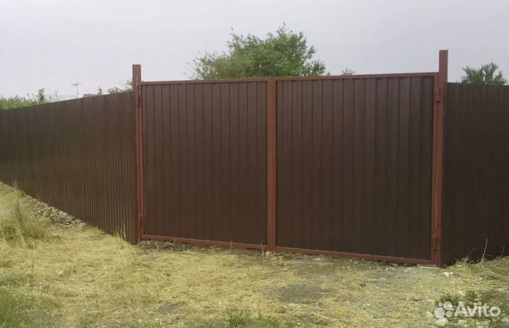 Забор металлический цена за метр под ключ