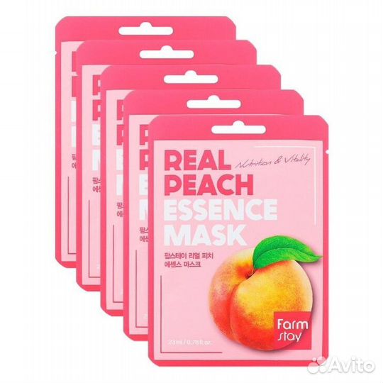 Набор тканевых масок real peach essence mask