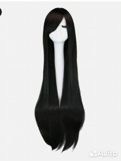 Парик черный длинный