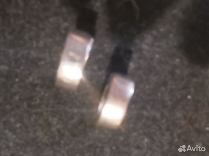 Серьги из серебро колечки