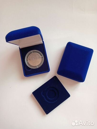 Бархатная коробка подарок футляр для монет слиток