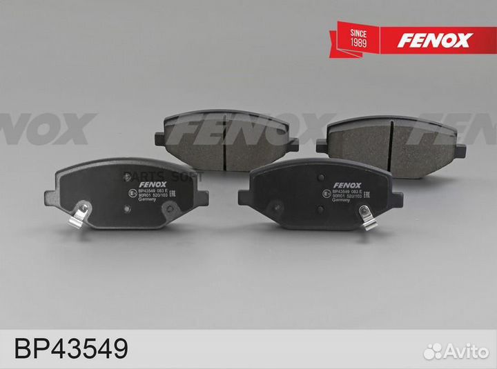 Fenox BP43549 Колодки тормозные дисковые пер Geely