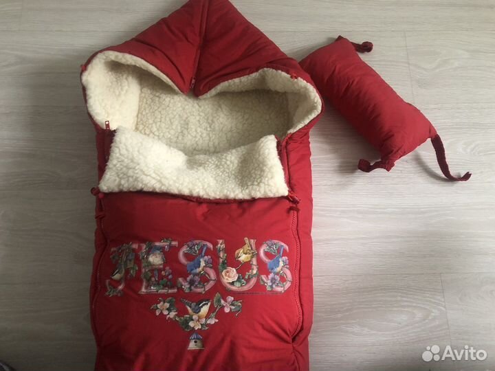 Конверт в коляску на овчине