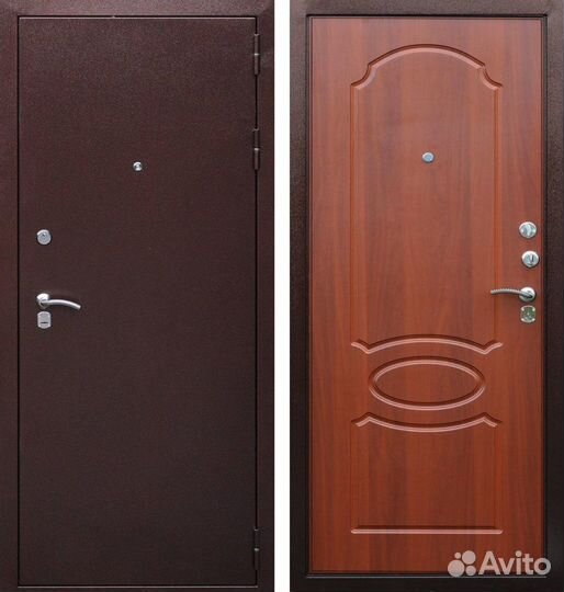 Входная металлическая дверь Броня 7 (орех)