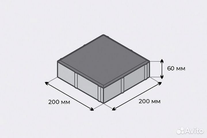 Тротуарная плитка / Брусчатка Стандарт Красный 60