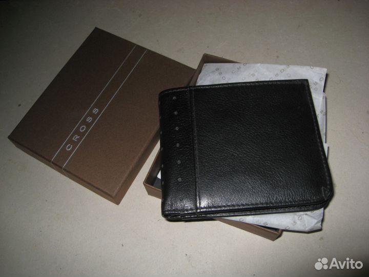 Кожаное портмоне Cross мужское, Black